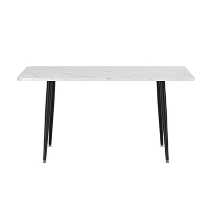 1.5M Artiss Dining Table Marble Effect-Furniture &gt; Dining &gt; Dining Tables-PEROZ Accessories