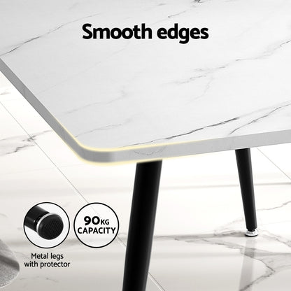 1.5M Artiss Dining Table Marble Effect-Furniture &gt; Dining &gt; Dining Tables-PEROZ Accessories