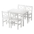 Artiss Dining Chairs and Table Dining Set 4 Cafe Chairs Set Of 5 4 Seater White-Furniture > Dining-PEROZ Accessories