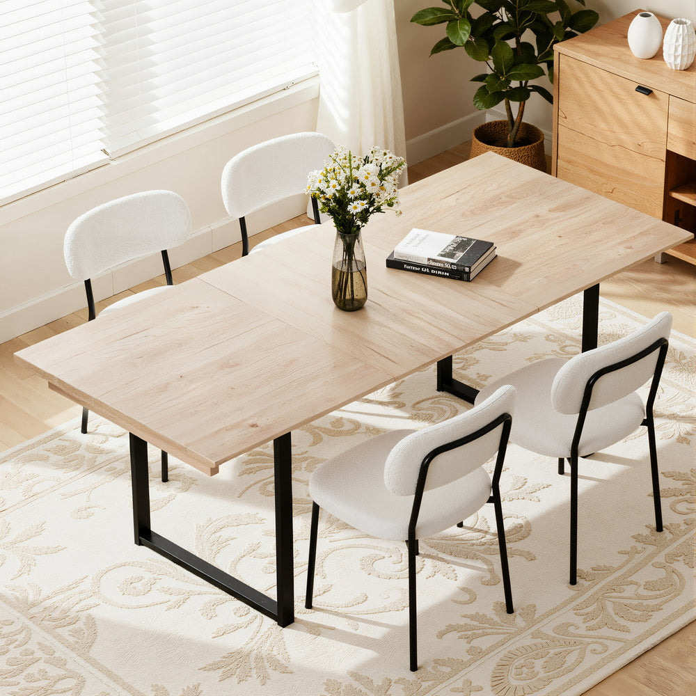 Artiss 2M Extendable Dining Table Kitchen Cafe Lounge Restaurant Tables Natural-Furniture > Dining > Dining Set-PEROZ Accessories