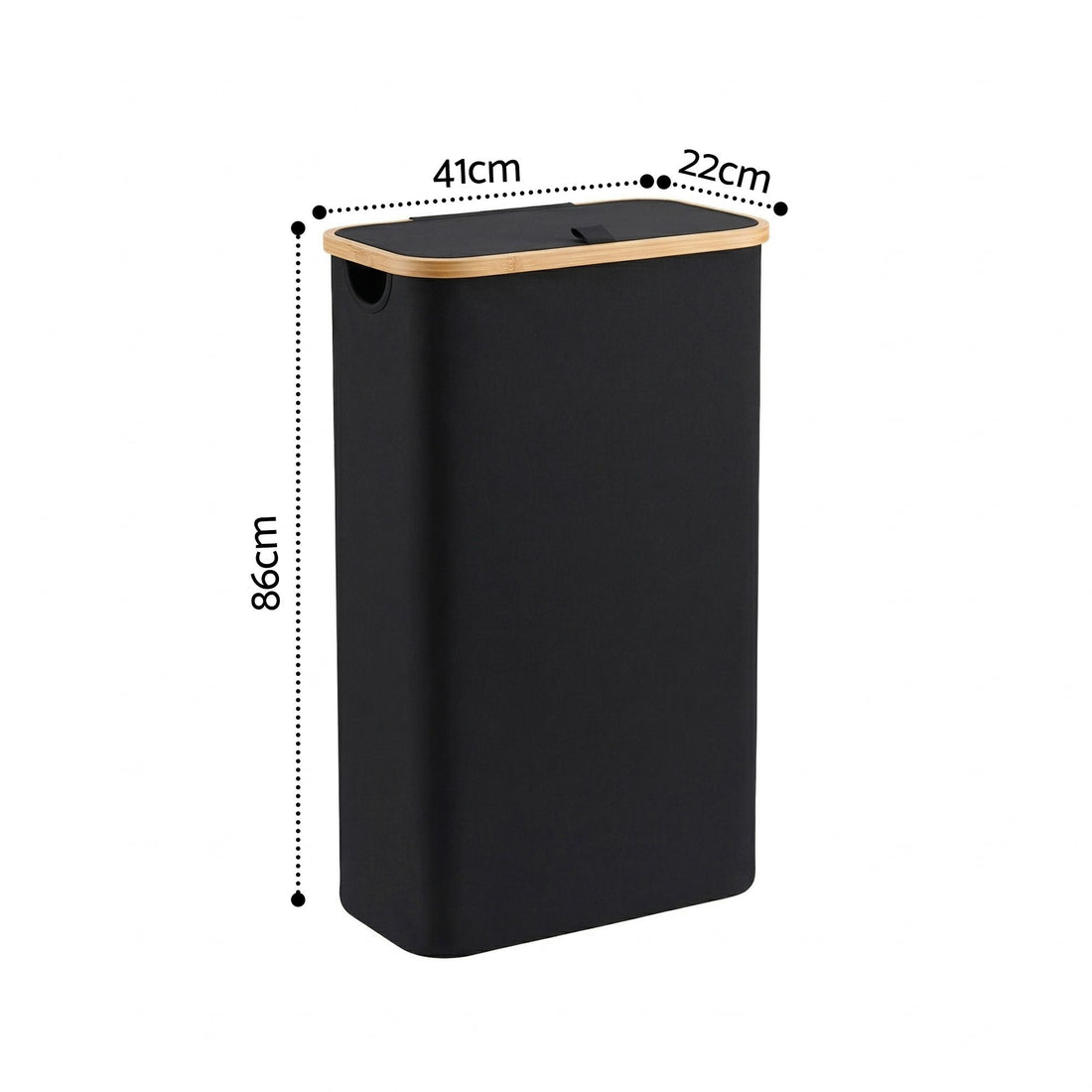 Artiss Laundry Basket with Removable Bag Foldable Black-Home &amp; Garden > Laundry &amp; Cleaning > Laundry Baskets-PEROZ Accessories