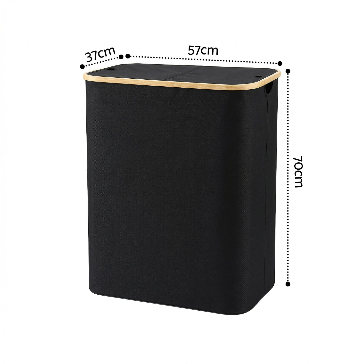 Artiss 2 Sections Laundry Basket with Removable Bags Foldable Black-Home &amp; Garden > Laundry &amp; Cleaning > Laundry Baskets-PEROZ Accessories