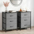 Artiss Set of 2 Chest of 3 Drawers Storage Dresser Tallboy Grey-Furniture > Bedroom > Dressers-PEROZ Accessories