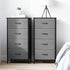 Artiss Set of 2 Chest of 4 Drawers Storage Dresser Tallboy Grey-Furniture > Bedroom > Dressers-PEROZ Accessories