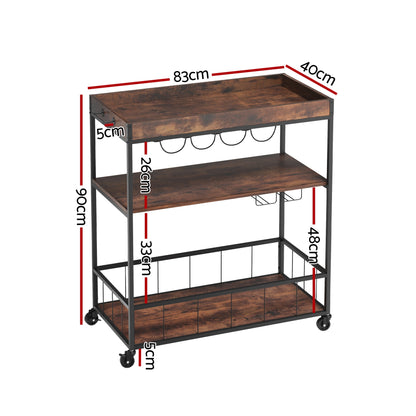 Artiss Kitchen Island Rolling Serving Cart-Furniture > Dining-PEROZ Accessories