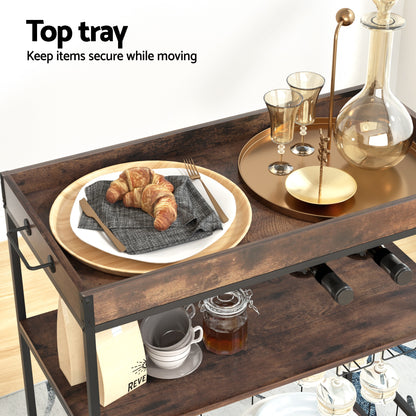 Artiss Kitchen Island Rolling Serving Cart-Furniture > Dining-PEROZ Accessories