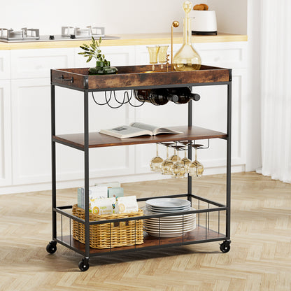 Artiss Kitchen Island Rolling Serving Cart-Furniture > Dining-PEROZ Accessories