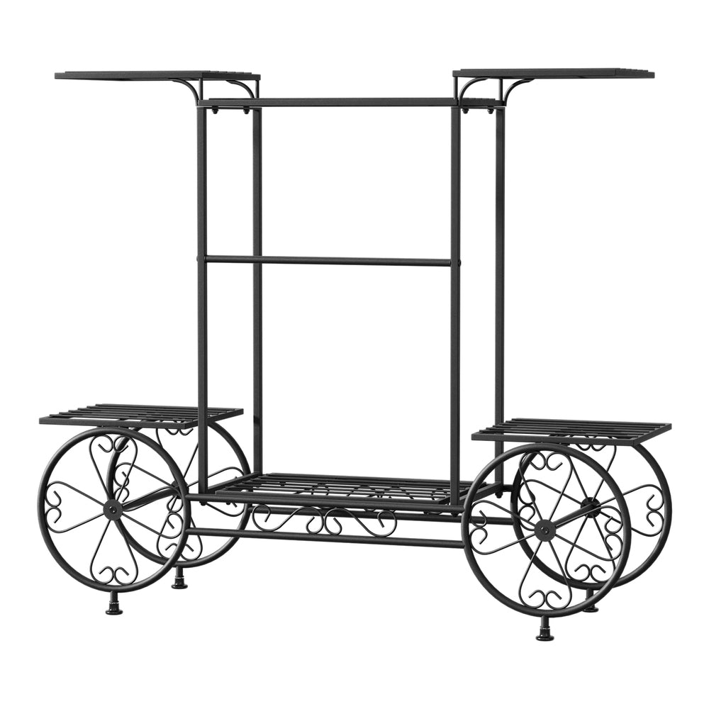 Artiss Plant Stand 6 Tier Iron 4 Wheeler-Furniture &gt; Living Room-PEROZ Accessories