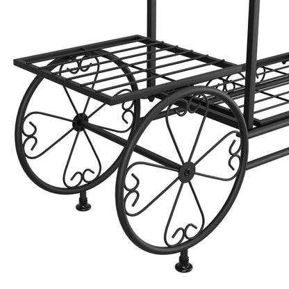 Artiss Plant Stand 6 Tier Iron 4 Wheeler-Furniture &gt; Living Room-PEROZ Accessories