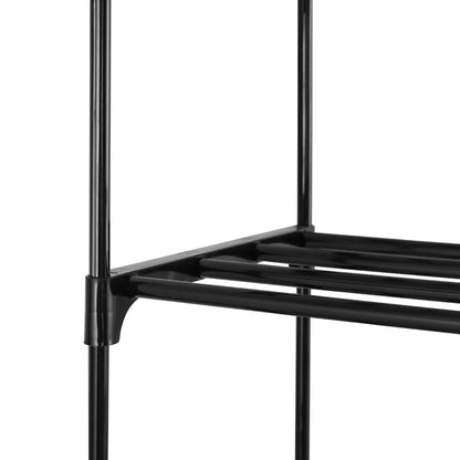 Artiss Shoe Rack DIY Stackable 10-tier Black Dunn-Shoe Storage Cabinets-PEROZ Accessories