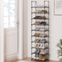 Artiss Shoe Rack DIY Stackable 10-tier Black Dunn-Shoe Storage Cabinets-PEROZ Accessories