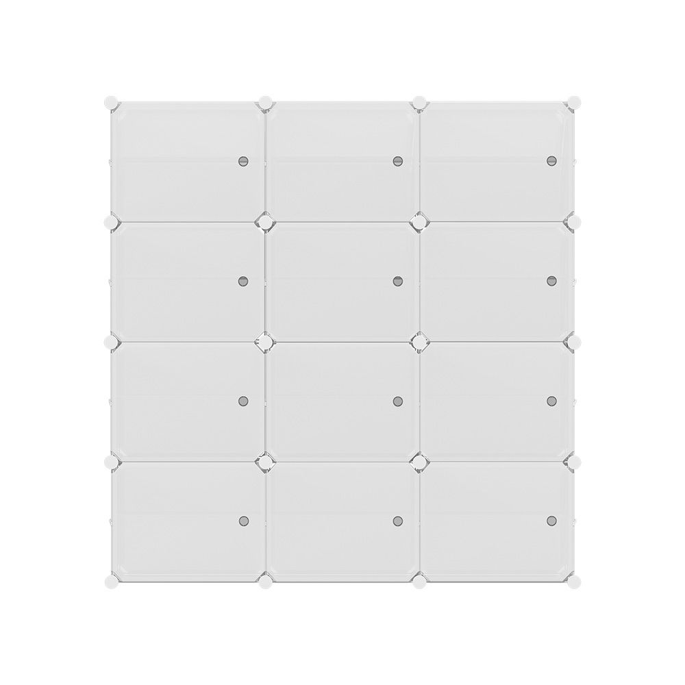 Artiss Shoe Rack DIY 12 Storage Cube Stackable White-Shoe Storage Cabinets-PEROZ Accessories