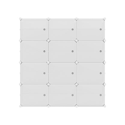 Artiss Shoe Rack DIY 12 Storage Cube Stackable White-Shoe Storage Cabinets-PEROZ Accessories