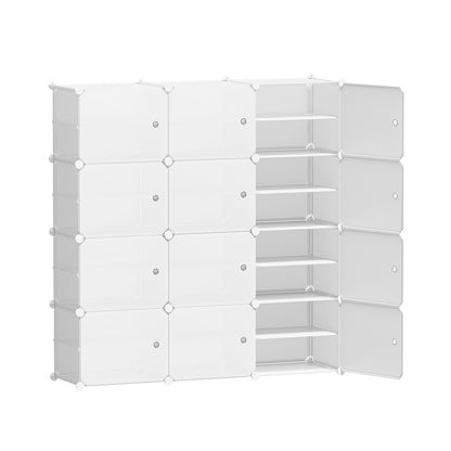Artiss Shoe Rack DIY 12 Storage Cube Stackable White-Shoe Storage Cabinets-PEROZ Accessories