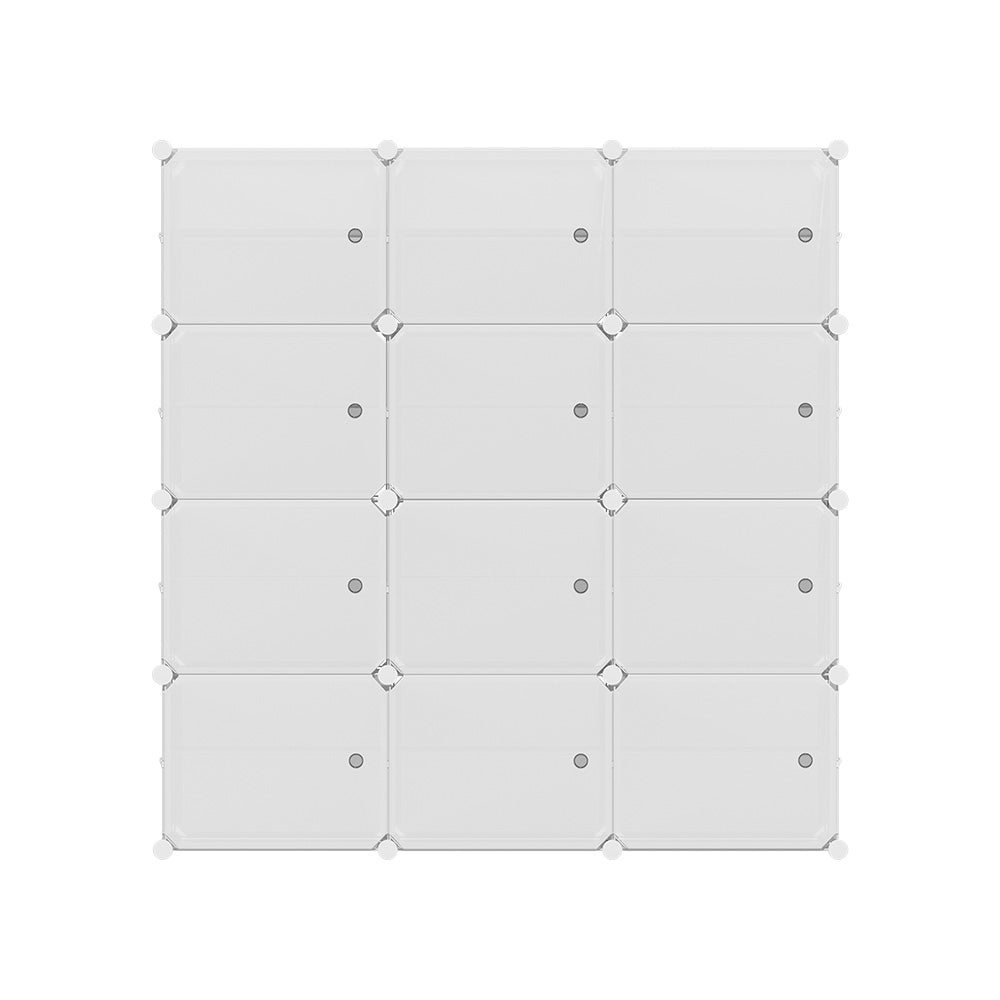 Artiss Shoe Rack DIY 12 Storage Cube Stackable White-Shoe Storage Cabinets-PEROZ Accessories