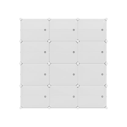 Artiss Shoe Rack DIY 12 Storage Cube Stackable White-Shoe Storage Cabinets-PEROZ Accessories