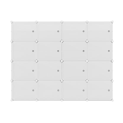Artiss Shoe Rack DIY 16 Storage Cube Stackable White-Shoe Storage Cabinets-PEROZ Accessories