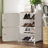 Artiss Shoe Rack DIY Set of 2 Storage Cube Stackable White-Shoe Storage Cabinets-PEROZ Accessories