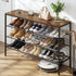 Artiss Shoe Rack 4 tier Storage Organiser Walnut-Furniture > Living Room > Shoe Storage-PEROZ Accessories