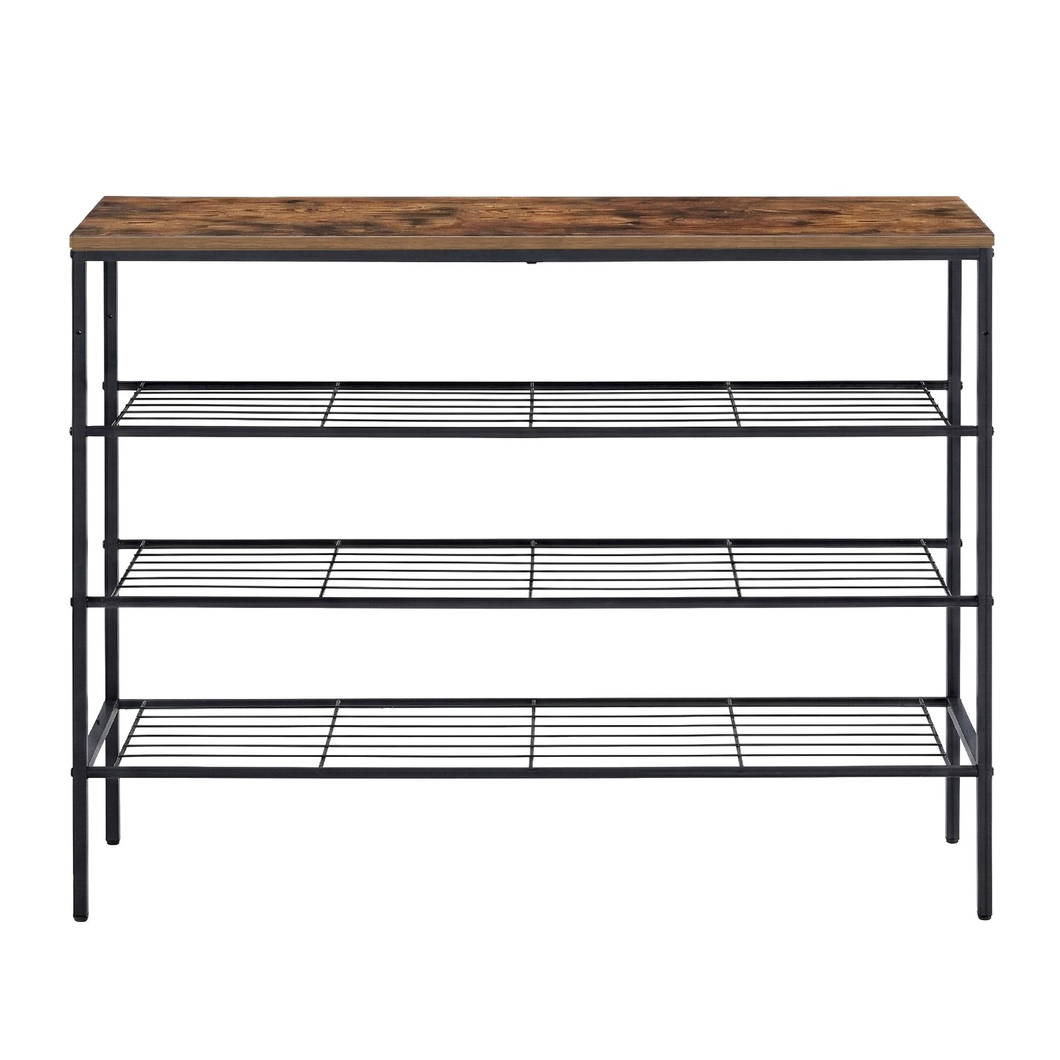 Artiss Shoe Rack 4 tier Storage Organiser Walnut-Furniture > Living Room > Shoe Storage-PEROZ Accessories