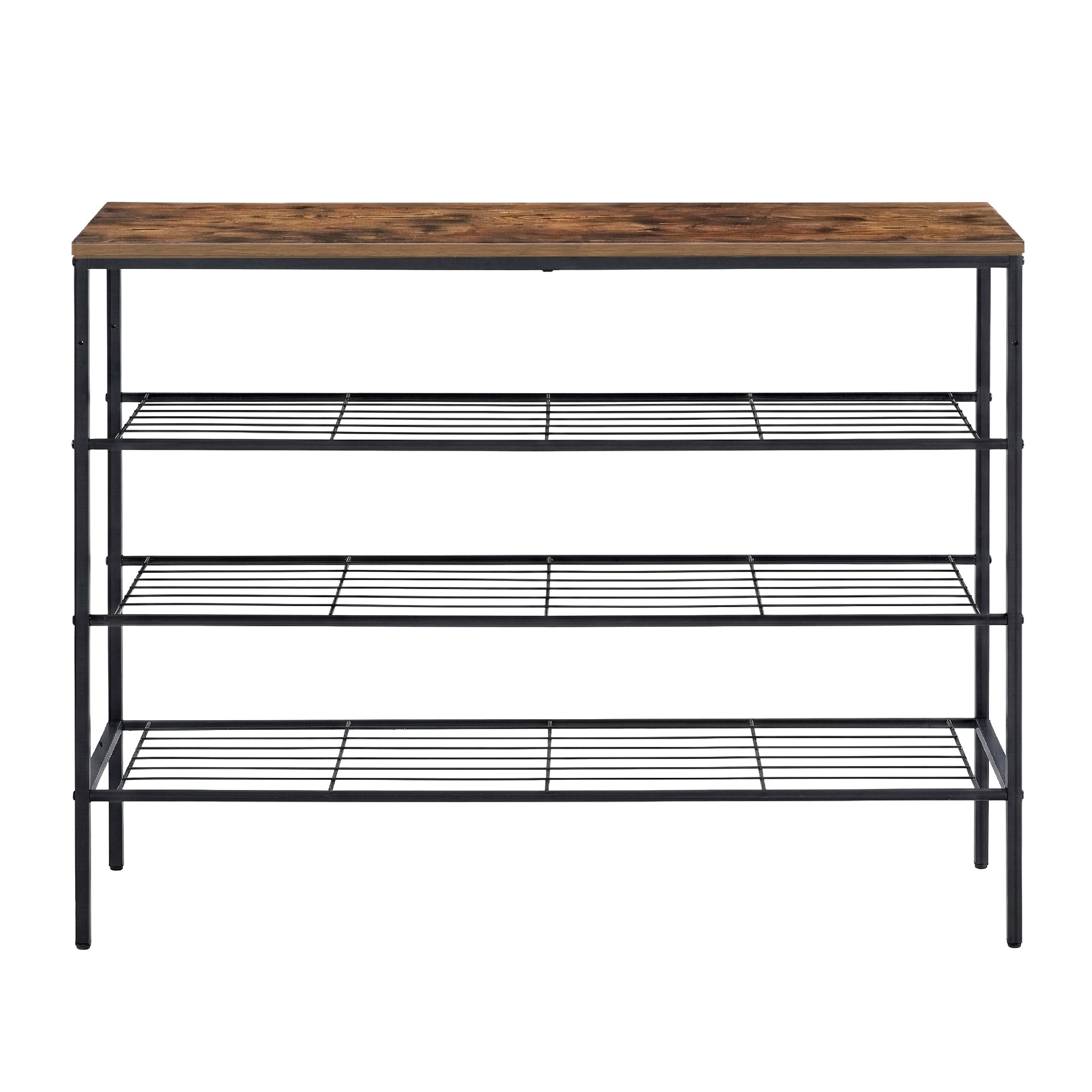 Artiss Shoe Rack 4 tier Storage Organiser Walnut-Furniture > Living Room > Shoe Storage-PEROZ Accessories