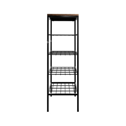 Artiss Shoe Rack 5-tier 25 Pairs Walnut Bob-Shoe Storage Cabinets-PEROZ Accessories