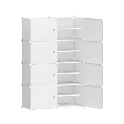 Artiss Shoe Box DIY Set of 8 Storage Cube Stackable White-Shoe Storage Cabinets-PEROZ Accessories