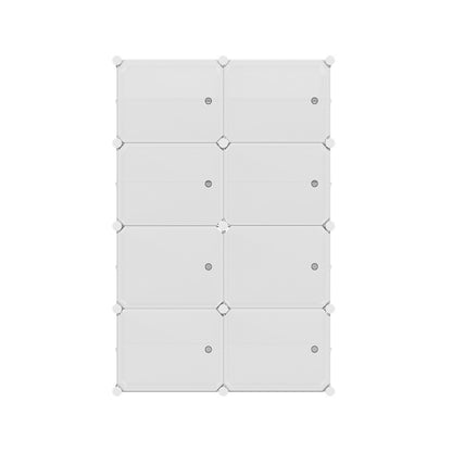 Artiss Shoe Box DIY Set of 8 Storage Cube Stackable White-Shoe Storage Cabinets-PEROZ Accessories
