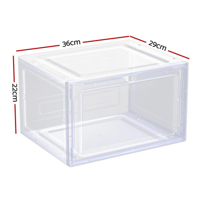 Artiss Shoe Box Rack DIY Set of 2 Stackable Magnetic Door-Shoe Storage Cabinets-PEROZ Accessories