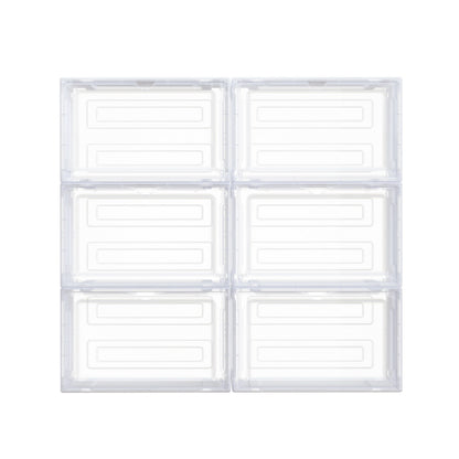 Artiss Shoe Box DIY Set of 6 Stackable Magnetic Door-Home &amp; Garden &gt; Storage-PEROZ Accessories