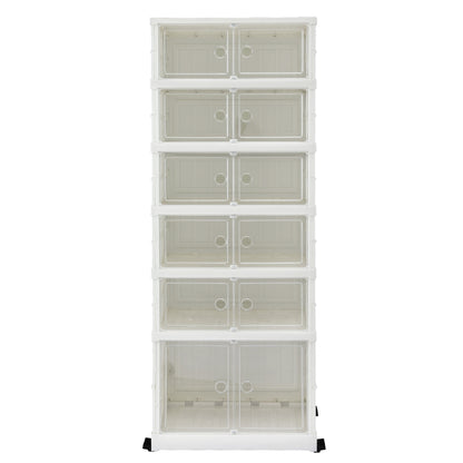 Artiss Foldable Shoe Storage Box 6 Tier 12 Pairs Entryway-Furniture > Living Room > Shoe Storage-PEROZ Accessories