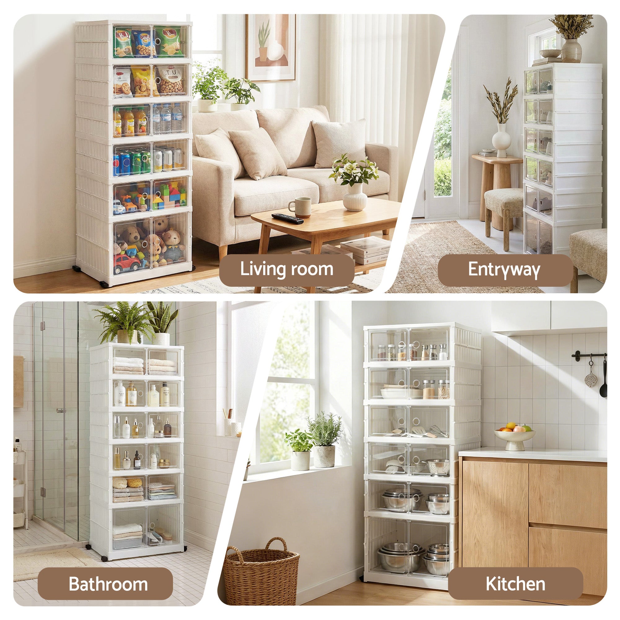 Artiss Foldable Shoe Storage Box 6 Tier 12 Pairs Entryway-Furniture > Living Room > Shoe Storage-PEROZ Accessories