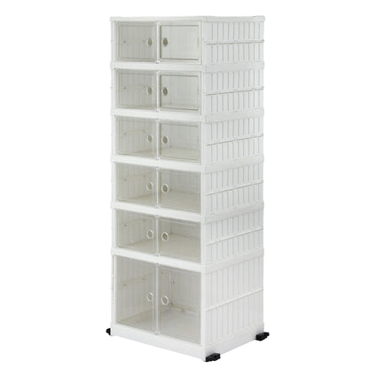 Artiss Foldable Shoe Storage Box 6 Tier 12 Pairs Entryway-Furniture > Living Room > Shoe Storage-PEROZ Accessories