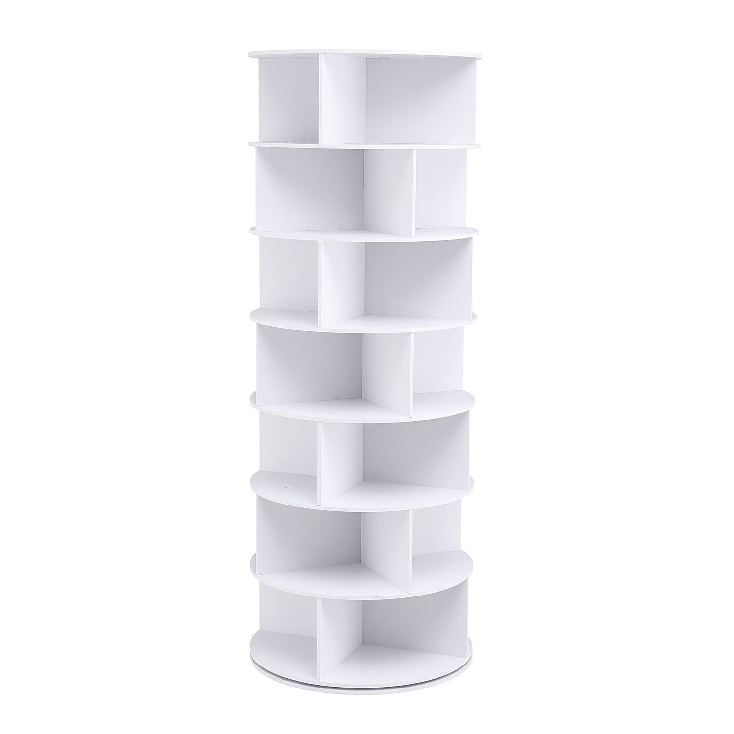 Artiss 7 Tier 360° Rotating Shoe Rack Storage Display Shelf White-Furniture > Living Room > Shoe Storage-PEROZ Accessories