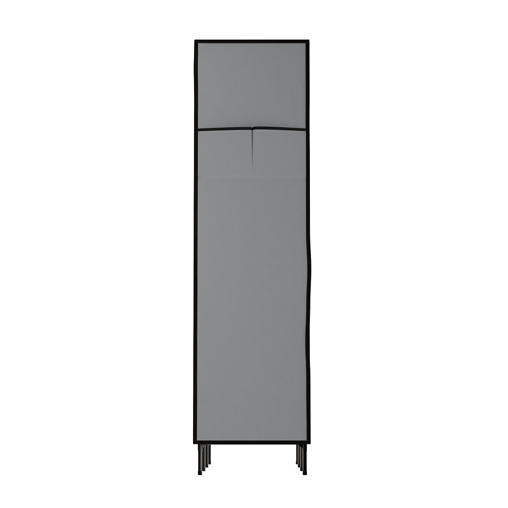 Artiss Large Portable Clothes Closet Wardrobe with Shelf Grey-Home &amp; Garden &gt; Storage-PEROZ Accessories