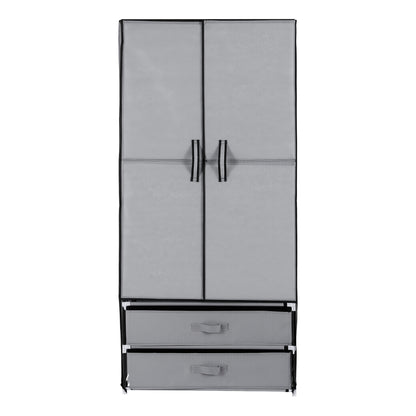 Artiss Large Portable Clothes Closet Wardrobe with Magnetic Door Grey-Home &amp; Garden > Storage > Clothing &amp; Wardrobe Storage-PEROZ Accessories
