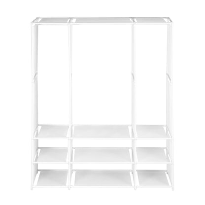 Artiss Large Portable Clothes Closet Wardrobe with Open Shelf White-Home &amp; Garden > Storage > Clothing &amp; Wardrobe Storage-PEROZ Accessories