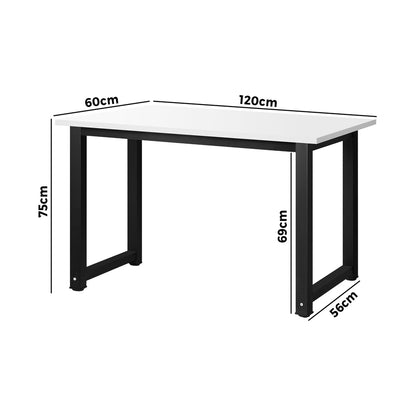 Oikiture Computer Desk Study Office Table Workstation Laptop Desks Home 120cm-Office Desks-PEROZ Accessories