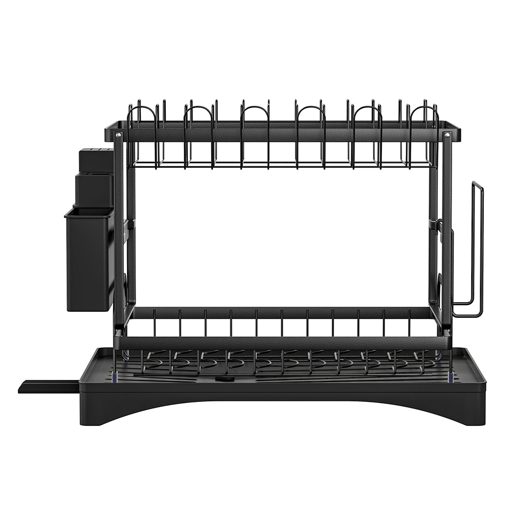 Cefito Dish Rack Expandable Drying Drainer Cutlery Holder Tray Kitchen 2 Tiers-Home &amp; Garden &gt; Kitchenware &gt; Dish Racks-PEROZ Accessories