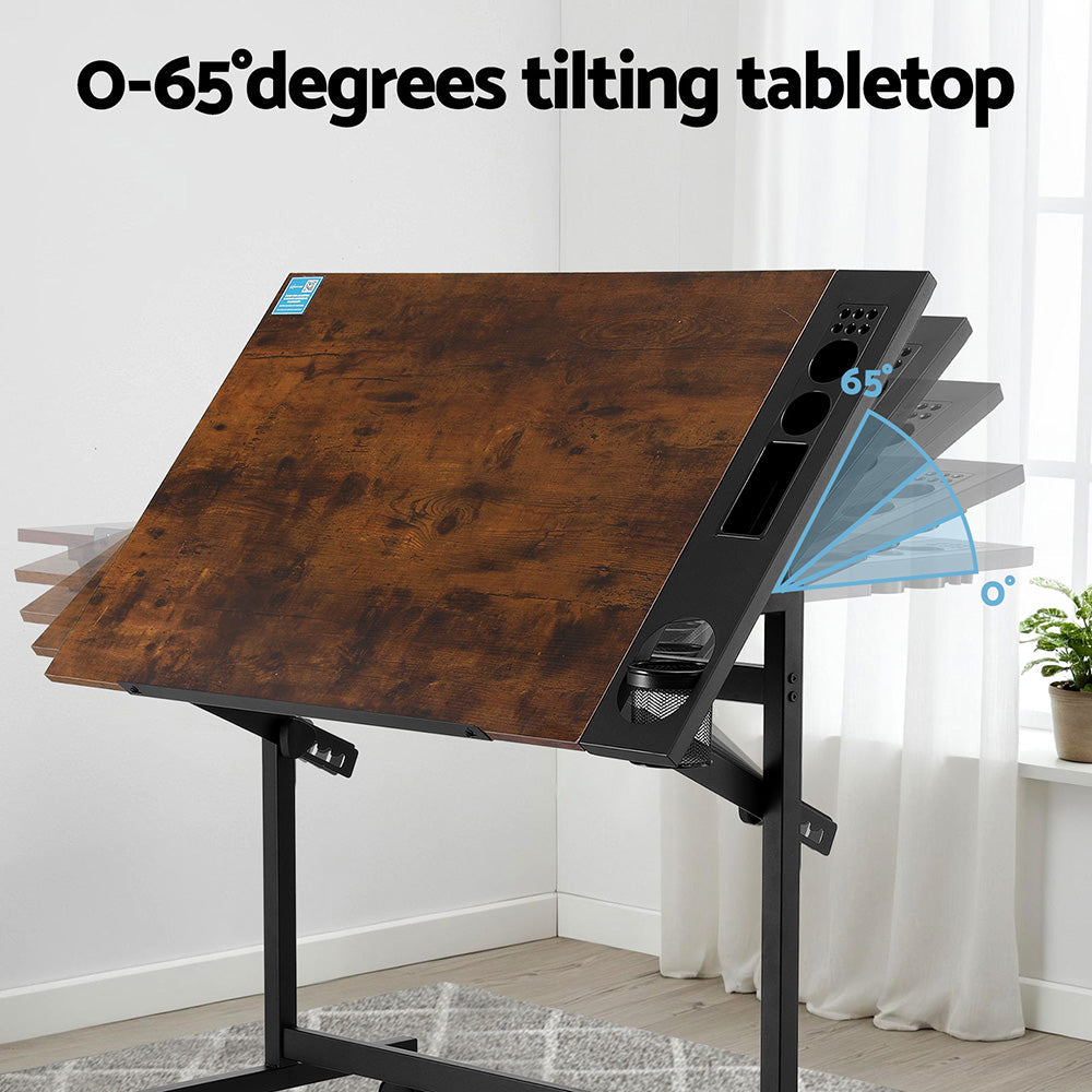 Artiss Drafting Table Drawing Desk Art Desk Multi-Functional Craft Drawing Table-Furniture &gt; Office &gt; Desks-PEROZ Accessories