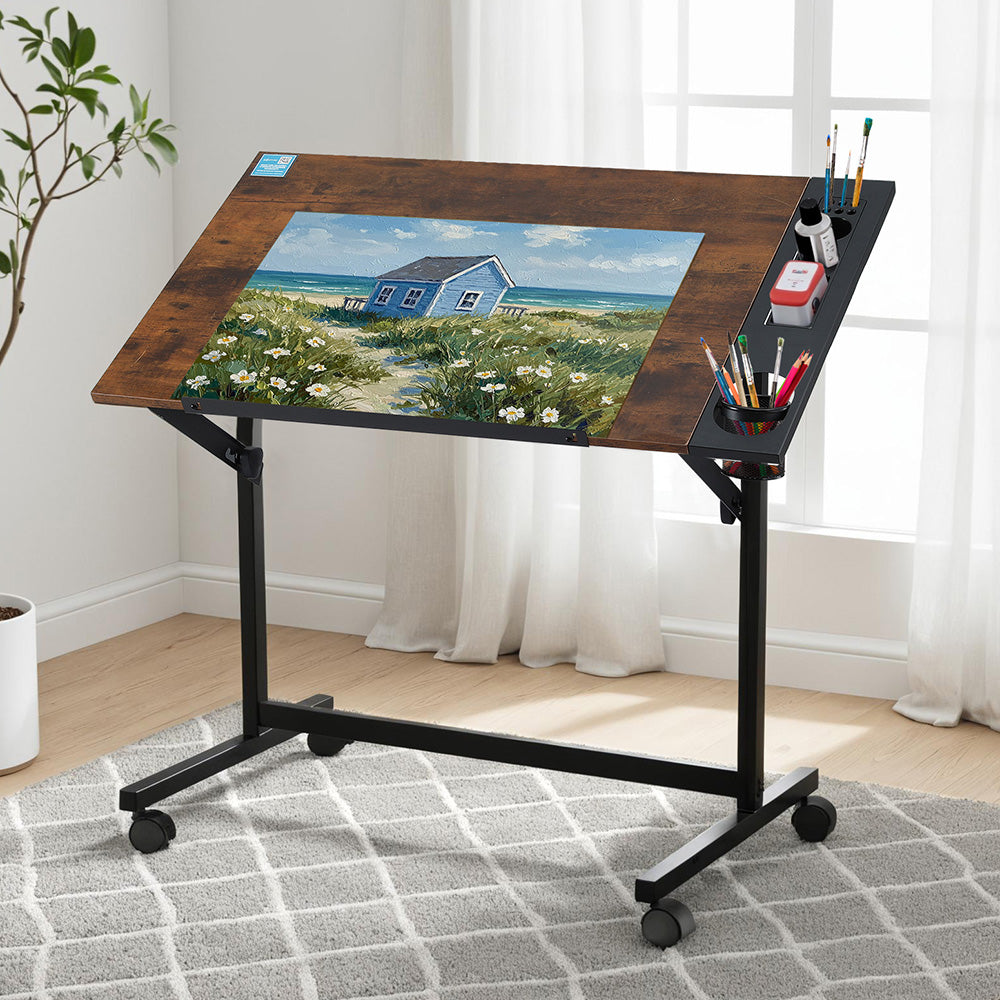 Artiss Drafting Table Drawing Desk Art Desk Multi-Functional Craft Drawing Table-Furniture &gt; Office &gt; Desks-PEROZ Accessories