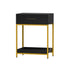 Artiss Bedside Table Drawers Side Table Shelf Storage Nightstand Black MASON-Furniture > Bedroom-PEROZ Accessories