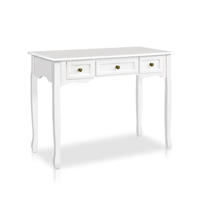 Artiss Console Table 3 Drawers White Hamptons-Console Tables-PEROZ Accessories