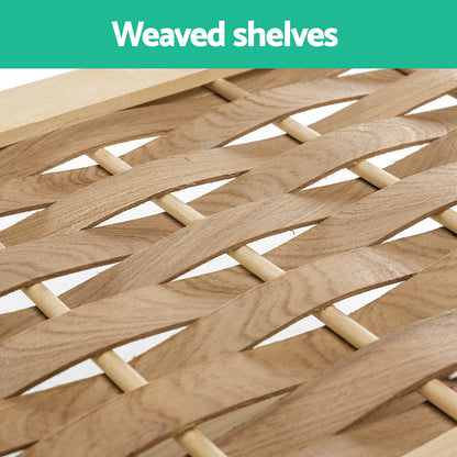 Artiss 4-tier Shoe Rack 12 Pairs Shoe Storage Weaved Shelves-Shoe Storage Cabinets-PEROZ Accessories