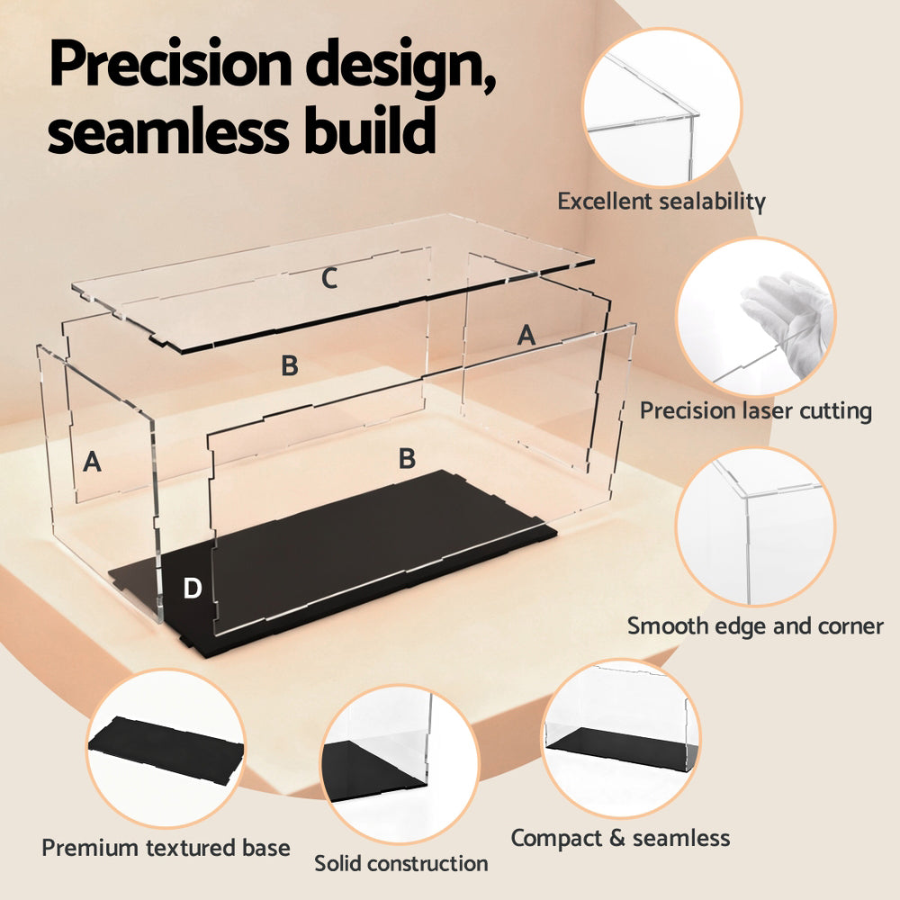 Artiss Clear Acrylic Display Case Dustproof Protection Box For Car Toys 15CM-Home &amp; Garden > Hobbies > Arts &amp; Crafts-PEROZ Accessories