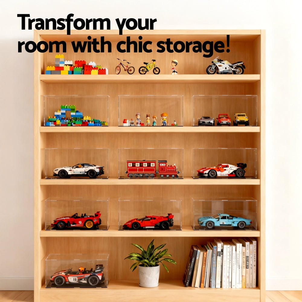 Artiss Clear Acrylic Display Case Dustproof Protection Box For Car Toys 15CM-Home &amp; Garden > Hobbies > Arts &amp; Crafts-PEROZ Accessories