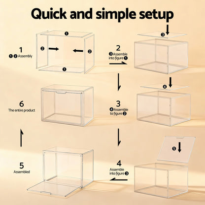 Artiss Clear Acrylic Display Case Dustproof Protection Box For Toys 27CM-Home &amp; Garden &gt; Hobbies &gt; Arts &amp; Crafts-PEROZ Accessories