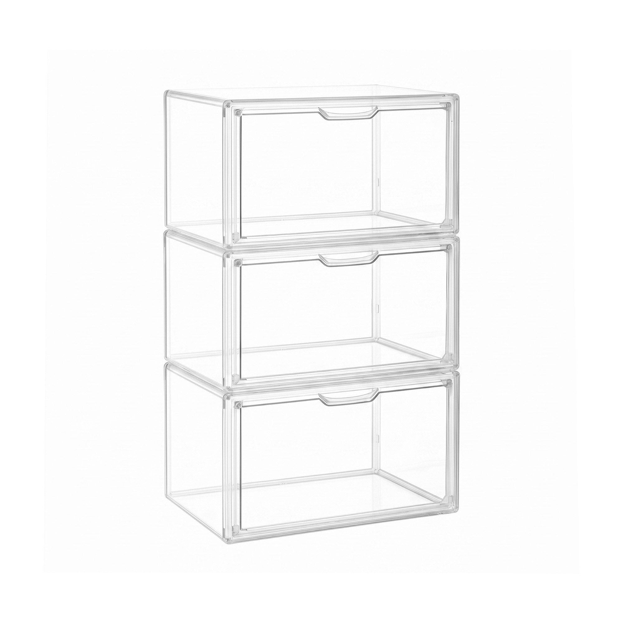 Artiss Clear Acrylic Display Case 3 Pack Toy Storage Box