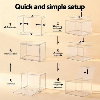 Artiss Clear Acrylic Display Case 3 Pack Toy Storage Box