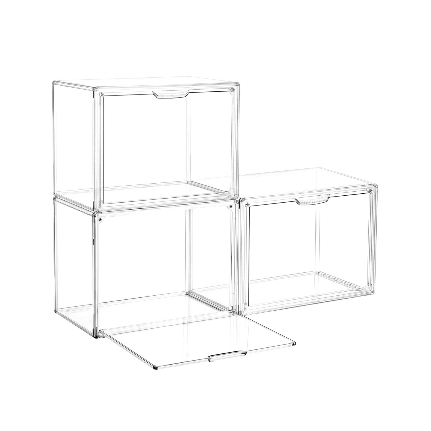Artiss Clear Acrylic Display Case 3 Pack Toy Storage Box